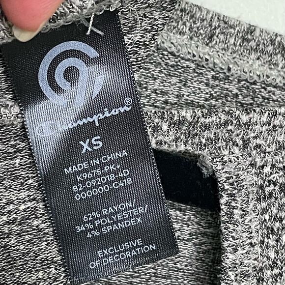 C9 by Champion Yoga Top Knit Long Sleeve Open Back Pullover Heather Gray XS - Picture 7 of 10